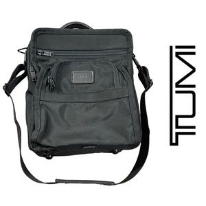 TUMI Nylon Leather Trim Messenger Bag
